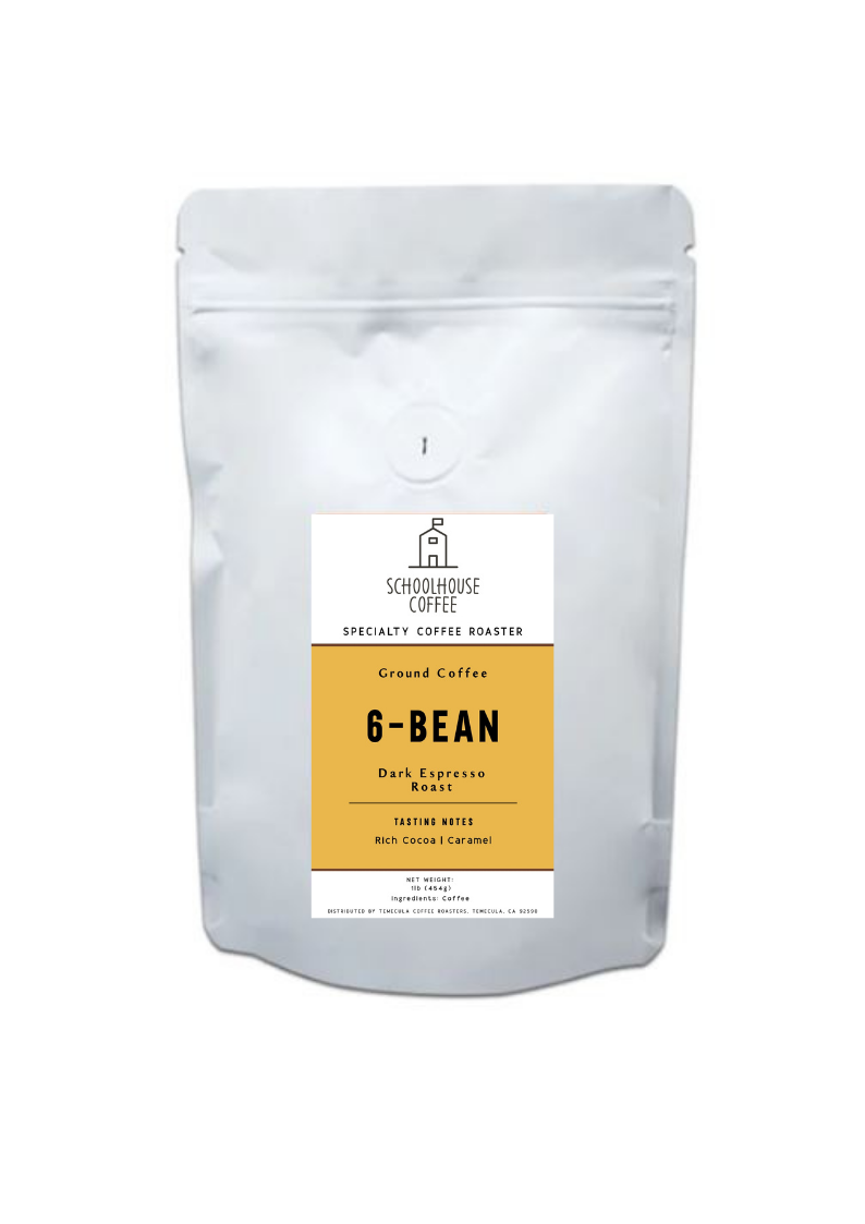 Schoolhouse Coffee 6-Bean Espresso Blend Dark Espresso Roast Coffee